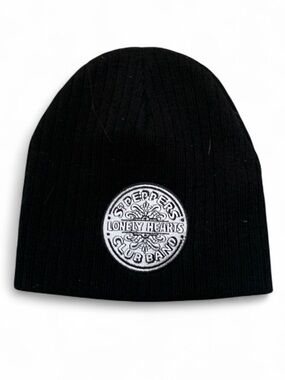 The Beatles Black Knit Beanie with White Sgt. Pepper Patch